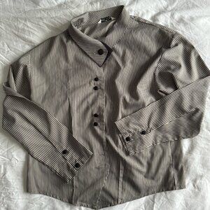 vintage Pastel House Pinstriped Blouse - Size M